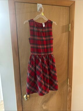 Carter's Red Plaid Sleeveless Holiday Dress